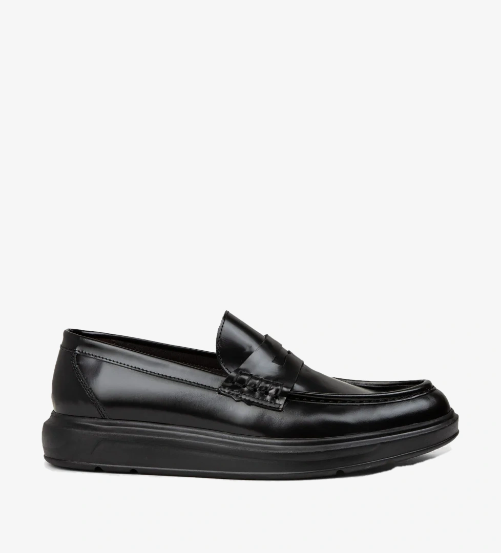 Erkek Hakiki Deri Siyah Loafer Ayakkabı