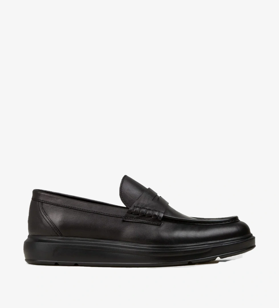 Erkek Hakiki Deri Siyah Loafer Ayakkabı