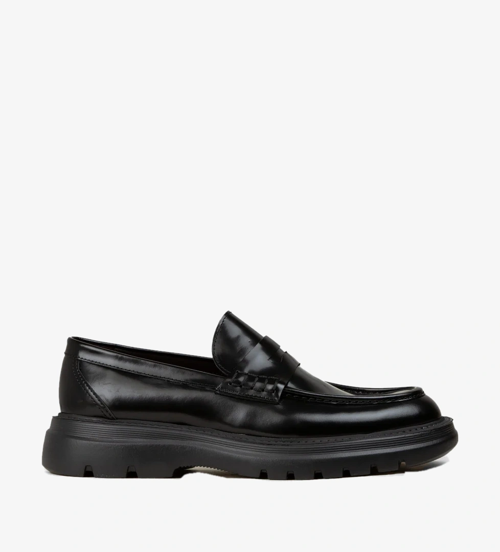 Erkek Hakiki Deri Siyah Loafer Ayakkabı