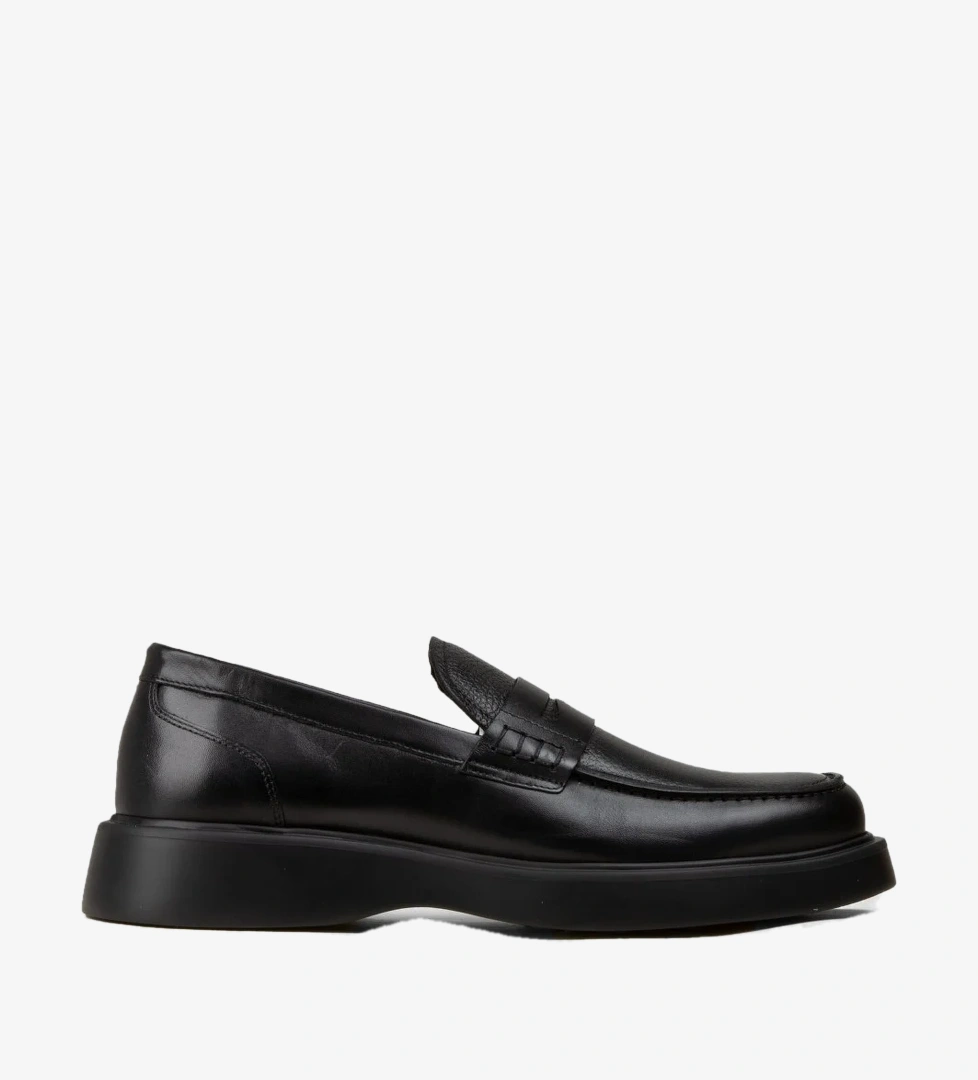 Erkek Siyah Hakiki Deri Loafer Ayakkabı