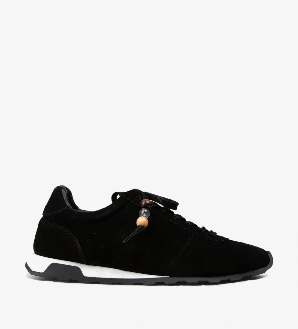 Kadın Hakiki Süet Siyah Sneaker Ayakkabı