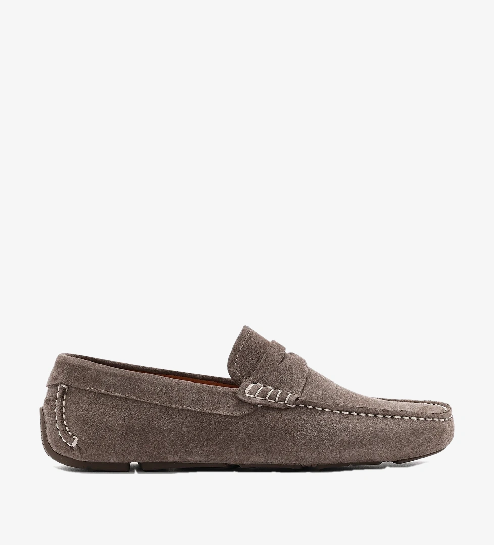 Erkek Vizon Süet Deri Loafer