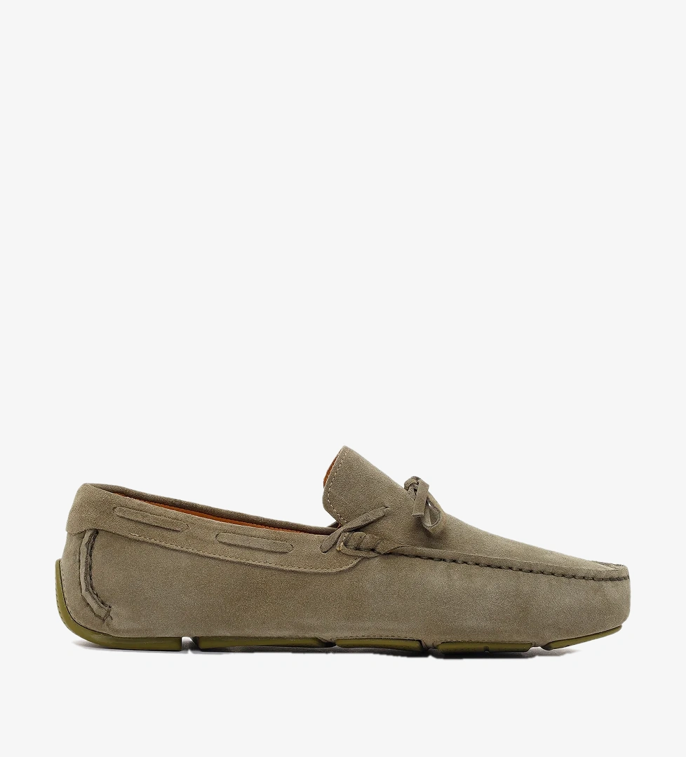 Erkek Yeşil Süet Deri Loafer