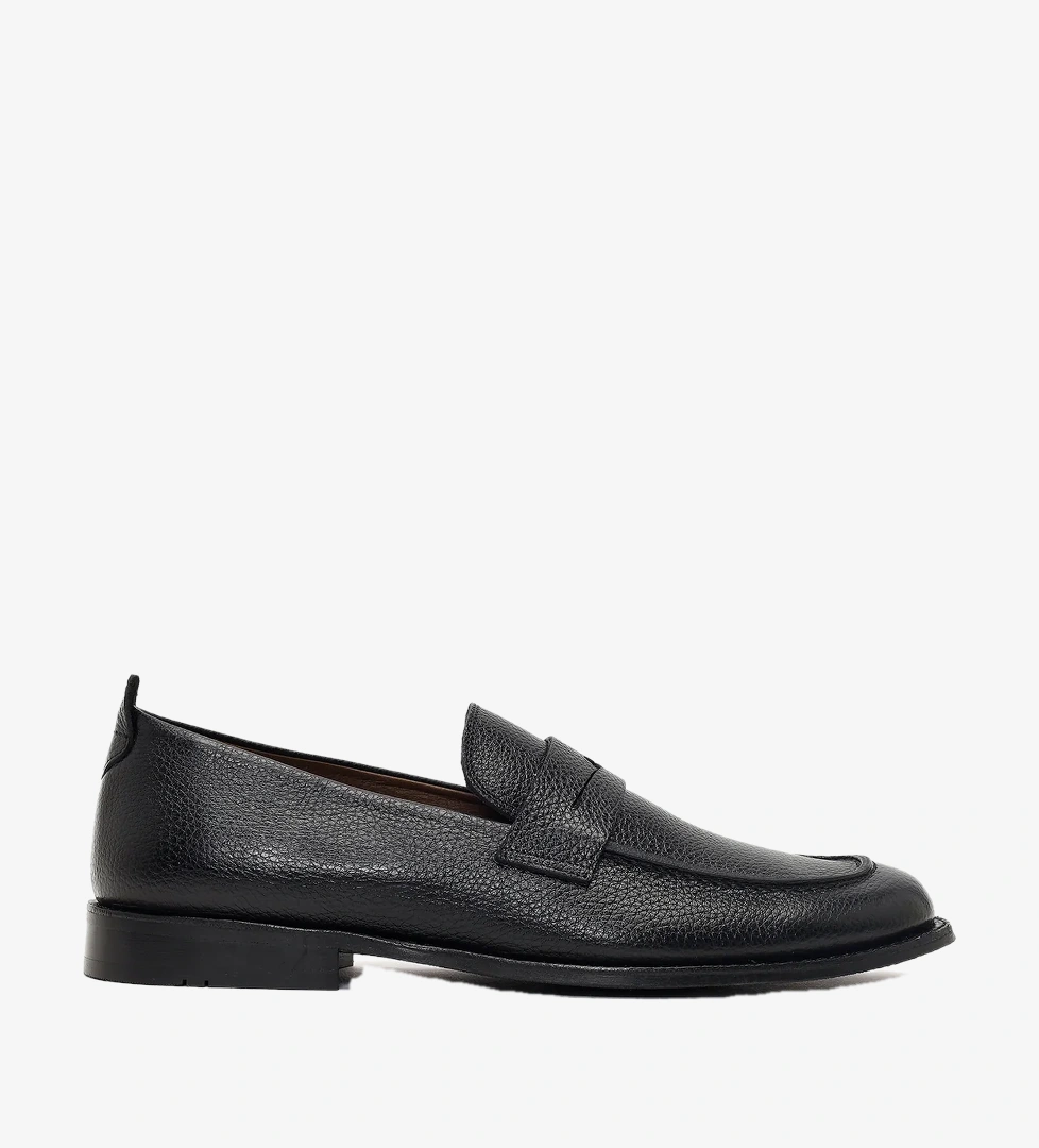 Derimod Black Erkek Siyah Deri Klasik Loafer