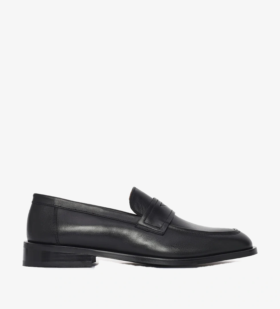 Erkek Siyah Deri Klasik Loafer