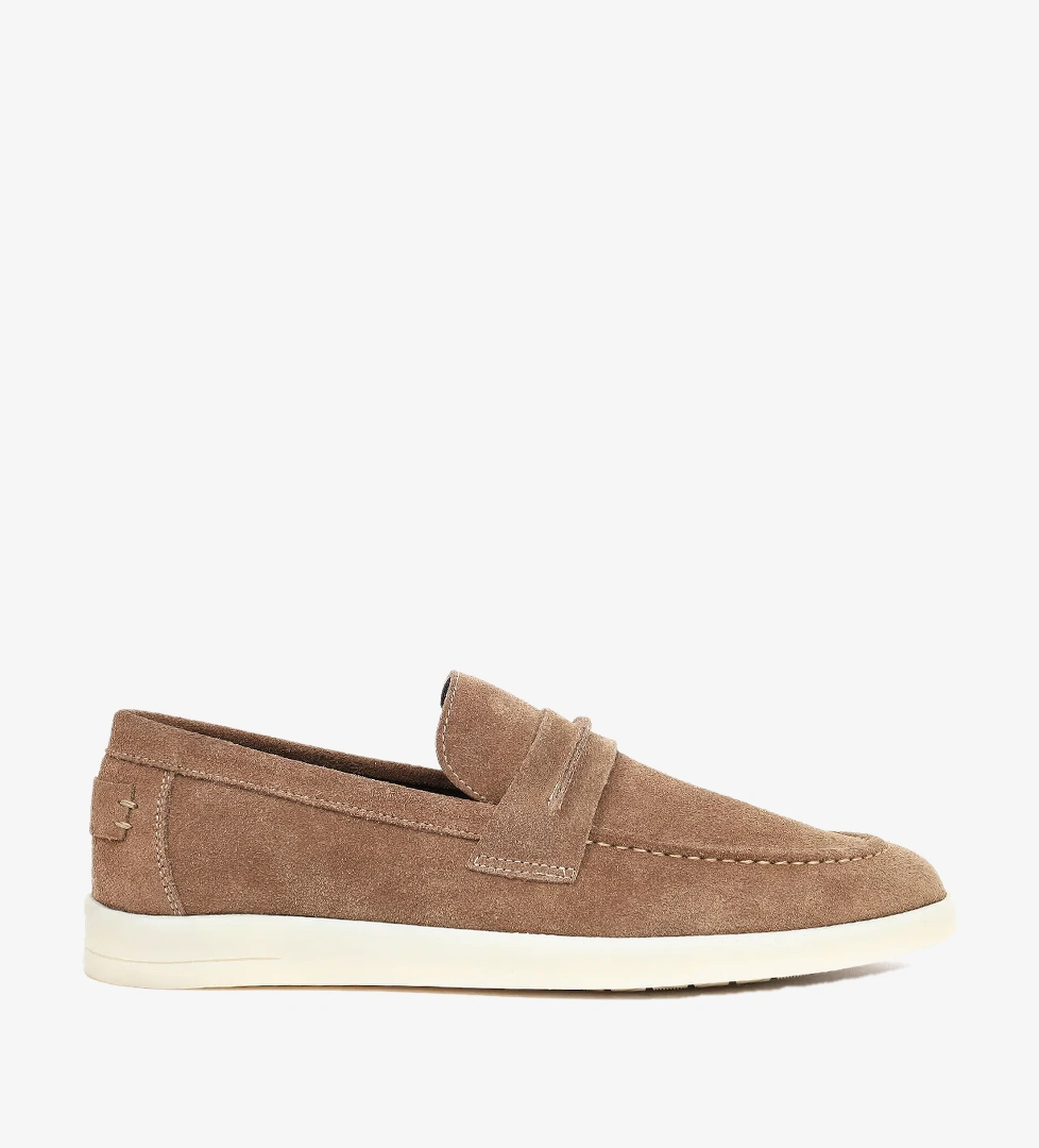Erkek Vizon Süet Deri Loafer