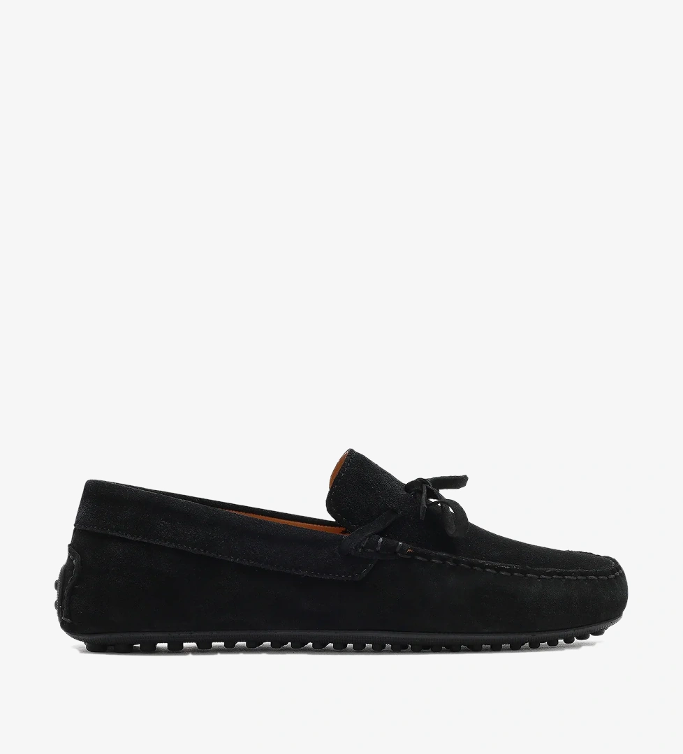 Erkek Siyah Süet Deri Loafer