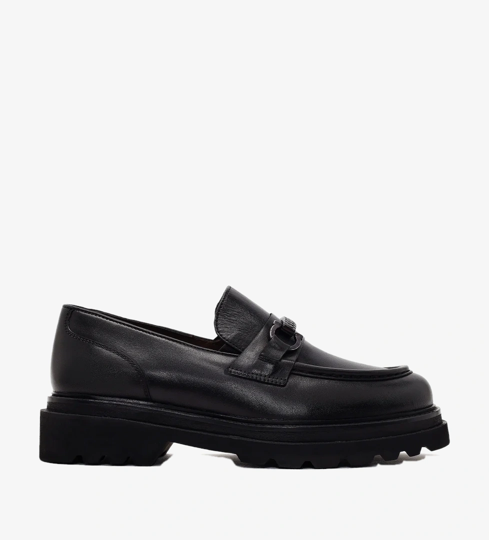 Erkek Siyah Deri Casual Loafer