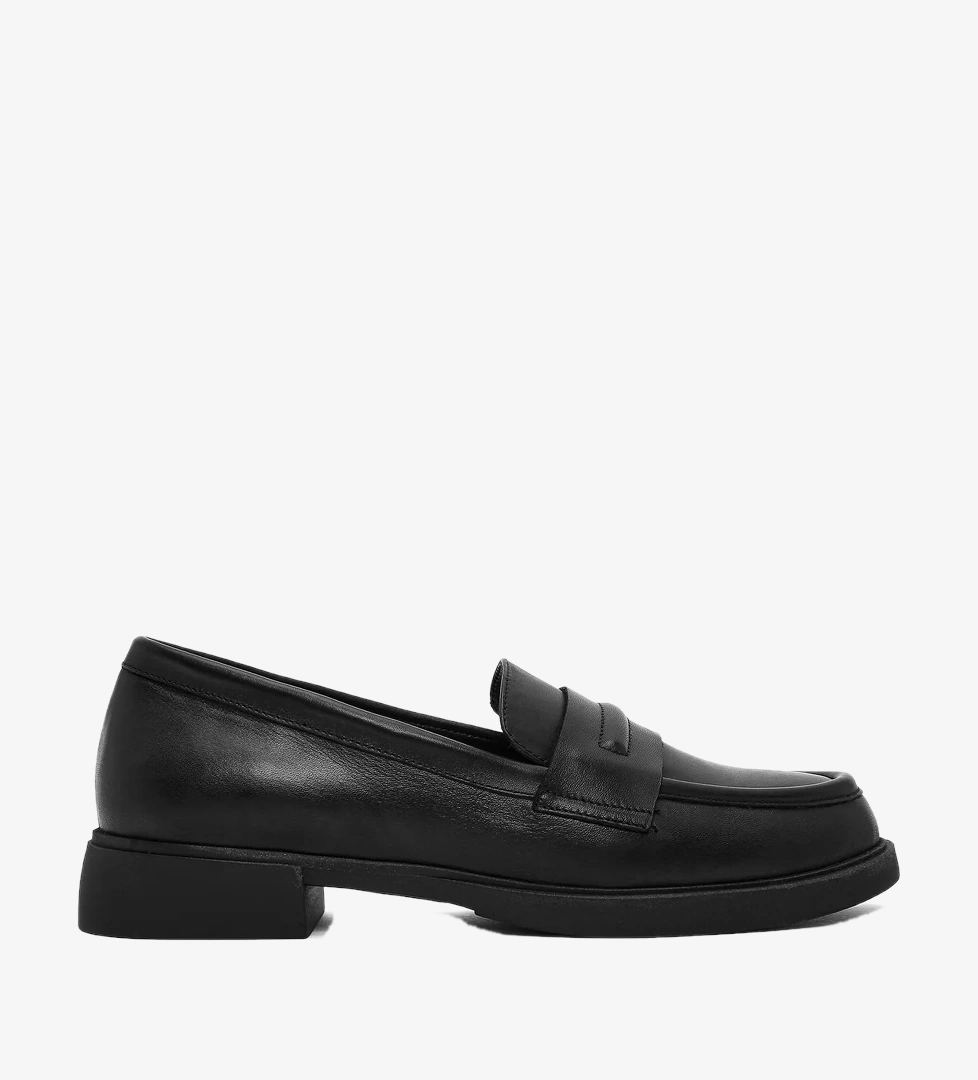 Derimod Derimod Kadın Siyah Deri Maskülen Loafer Derimod'da! Siyah - 1. görsel