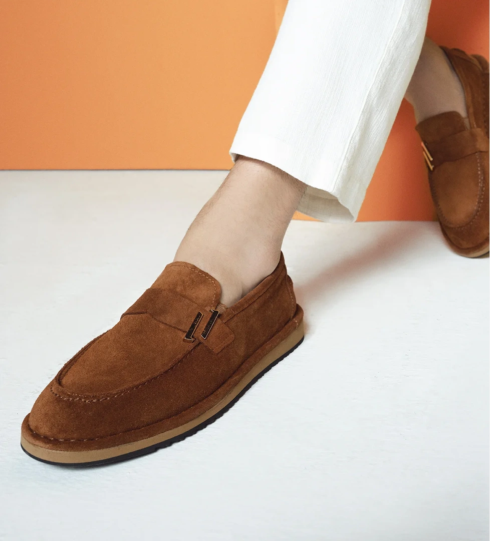 Derimod Derimod Erkek Taba Süet Deri Casual Loafer Derimod'da! Taba - 1. görsel