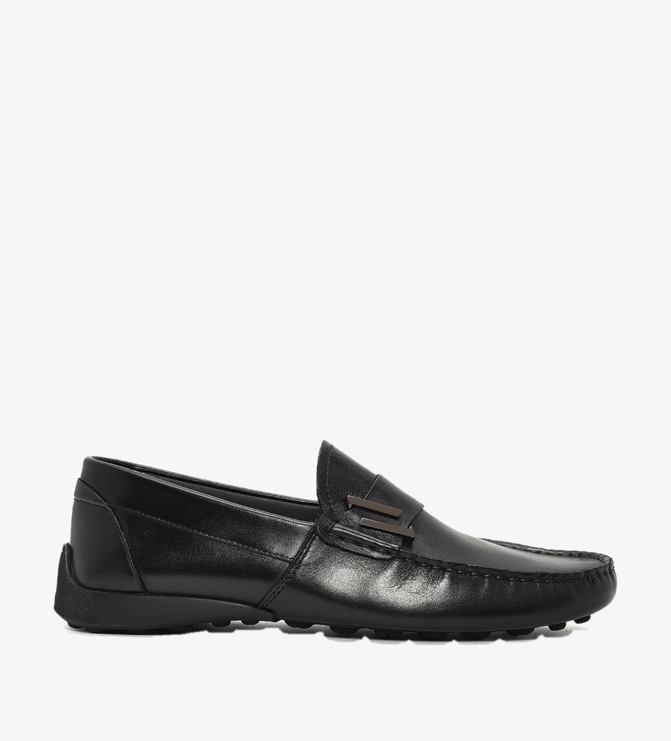 Erkek Siyah Deri Casual Loafer