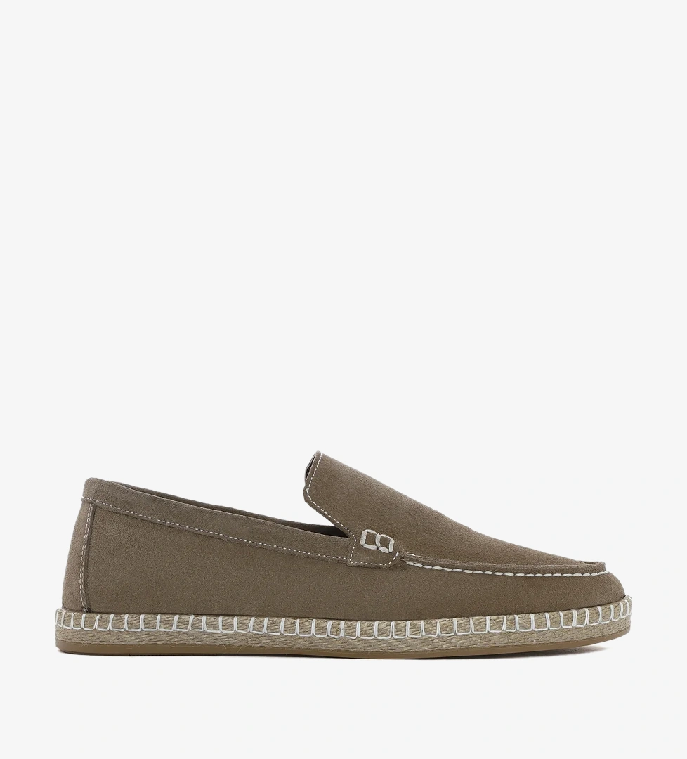 Erkek Bej Süet Deri Espadril
