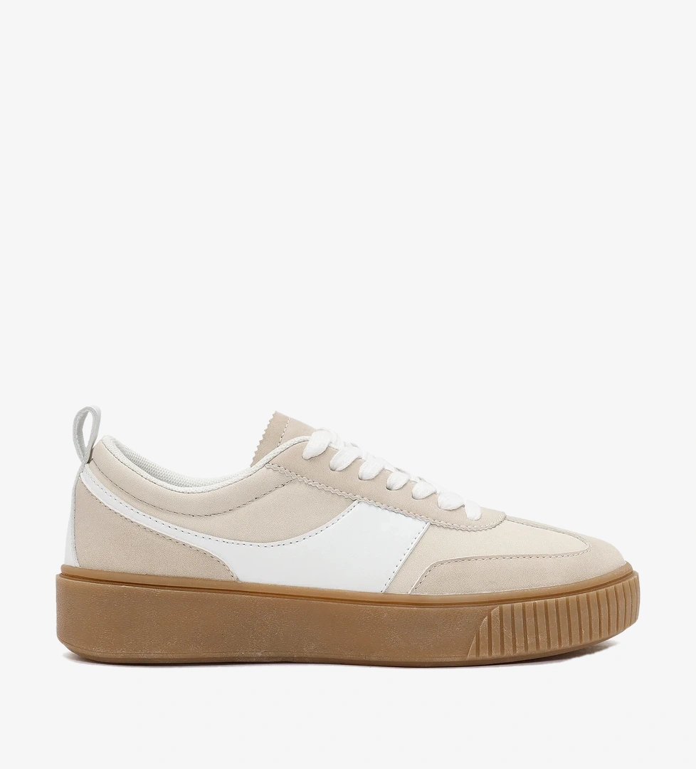 ACBC x Derimod Kadın Bej Bağcıklı Süet Sneaker