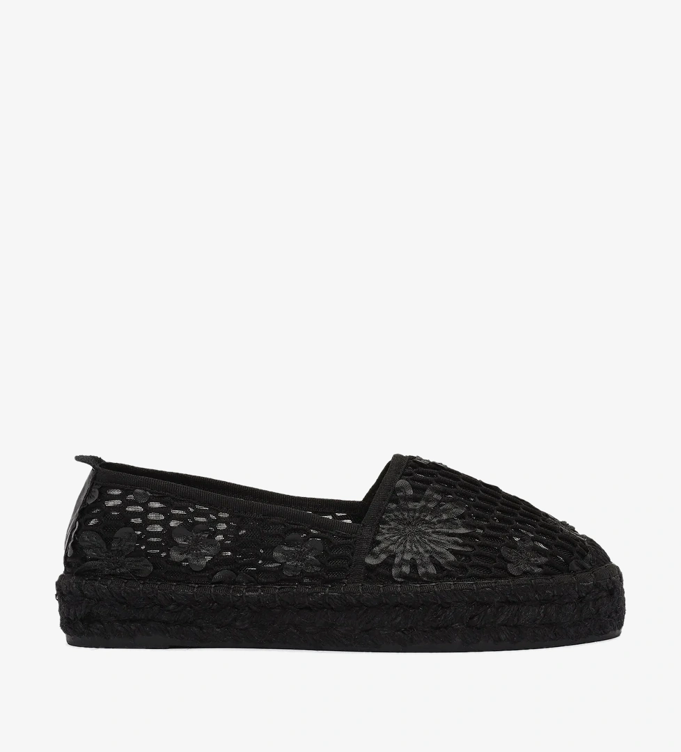 Kadın Siyah Desenli Espadril