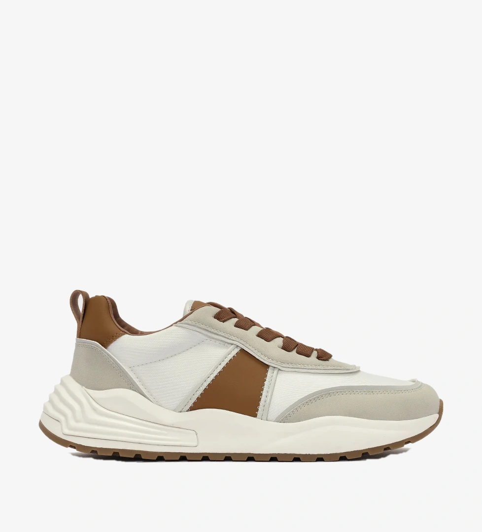 ACBC x DERİMOD Erkek Taba Bağcıklı Kalın Tabanlı Sneaker