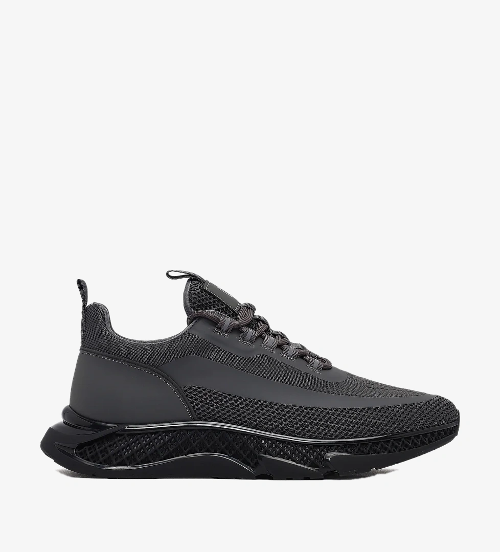 Derimod Zero Erkek Gri Kalın Tabanlı Bağcıklı Kumaş Sneaker