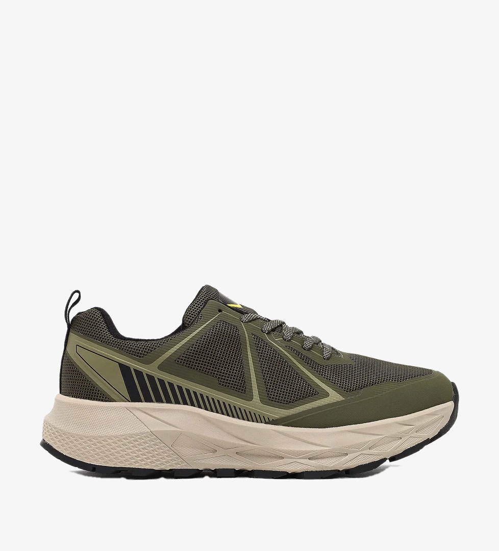Derimod Dry Erkek Haki Bağcıklı Kalın Tabanlı Kumaş Sneaker