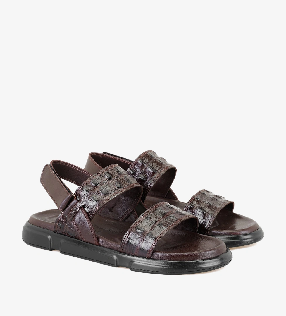 Ellery Kahve Erkek Deri Sandalet