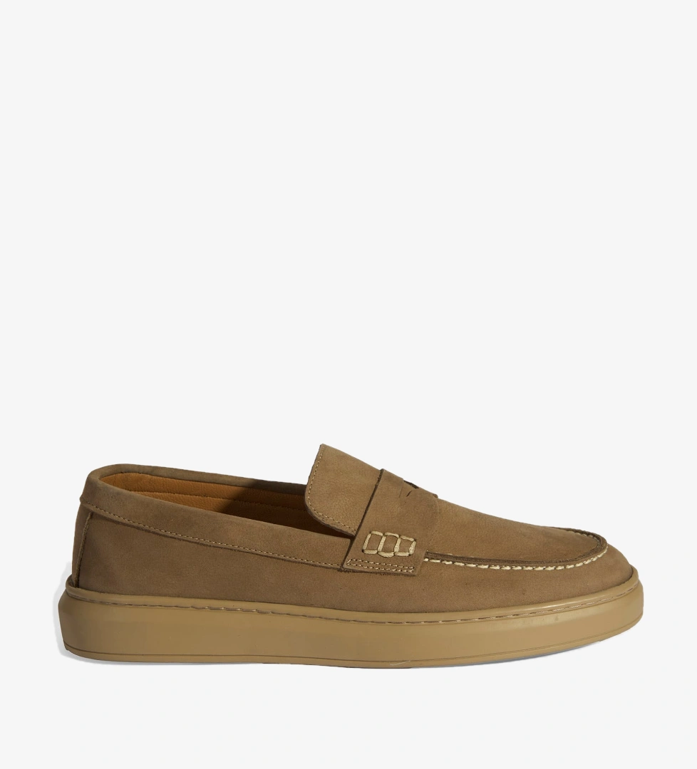 Desa Lacivert Desa Slip Erkek Slip-On Nubuk Deri Loafer