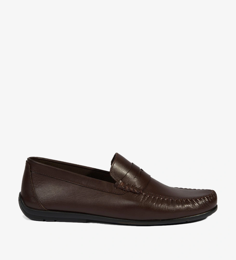 Jovian Kahve Erkek Deri Slip-On Loafer