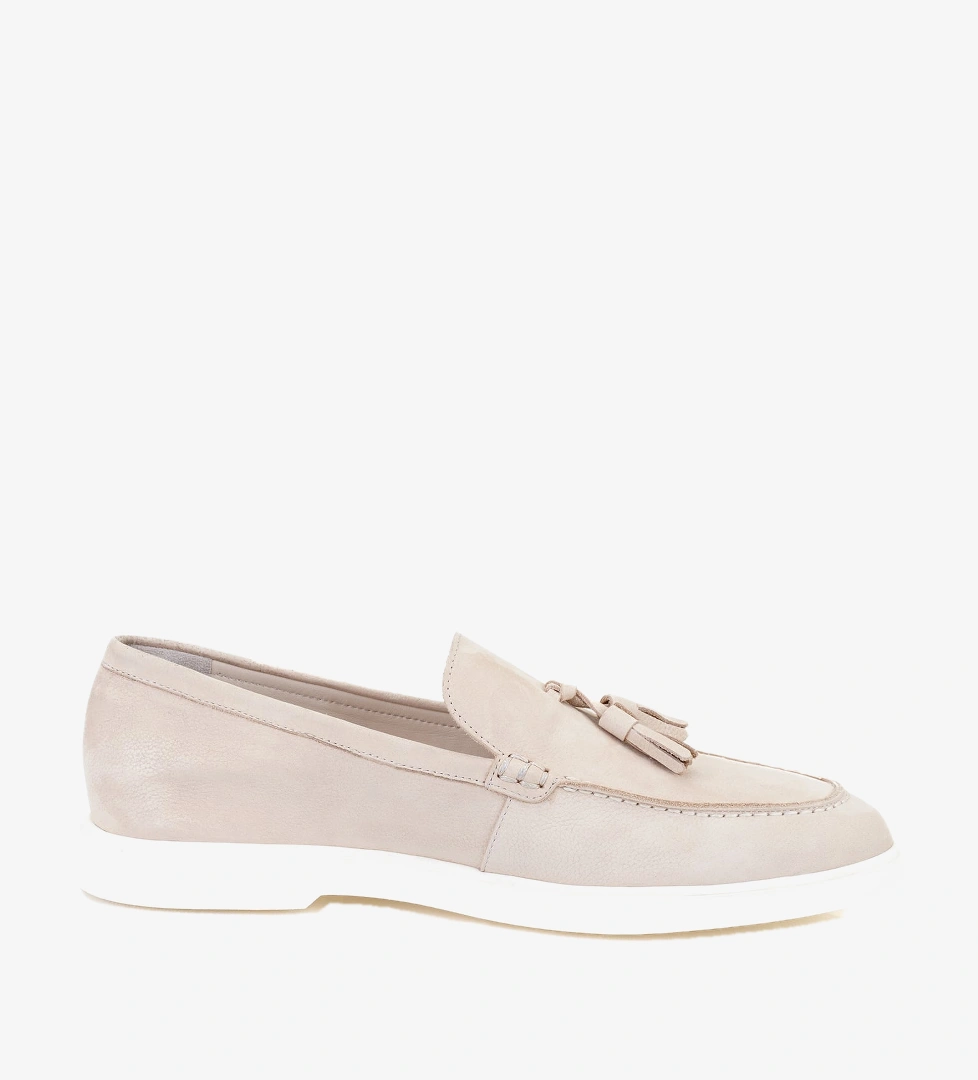 Miles Bej Erkek Nubuk Deri Loafer