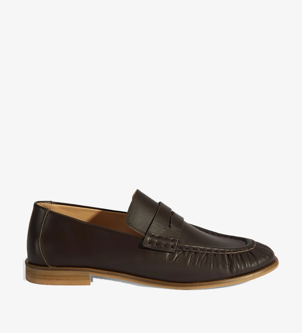 Desa Siyah Desa Slip Kadın Slip-On Deri Loafer