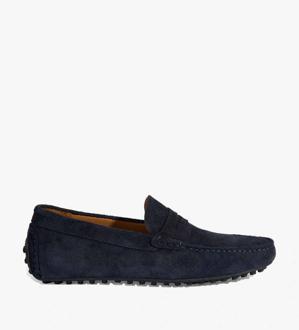 Desa Kahverengi Desa Slip Erkek Slip-On Süet Loafer