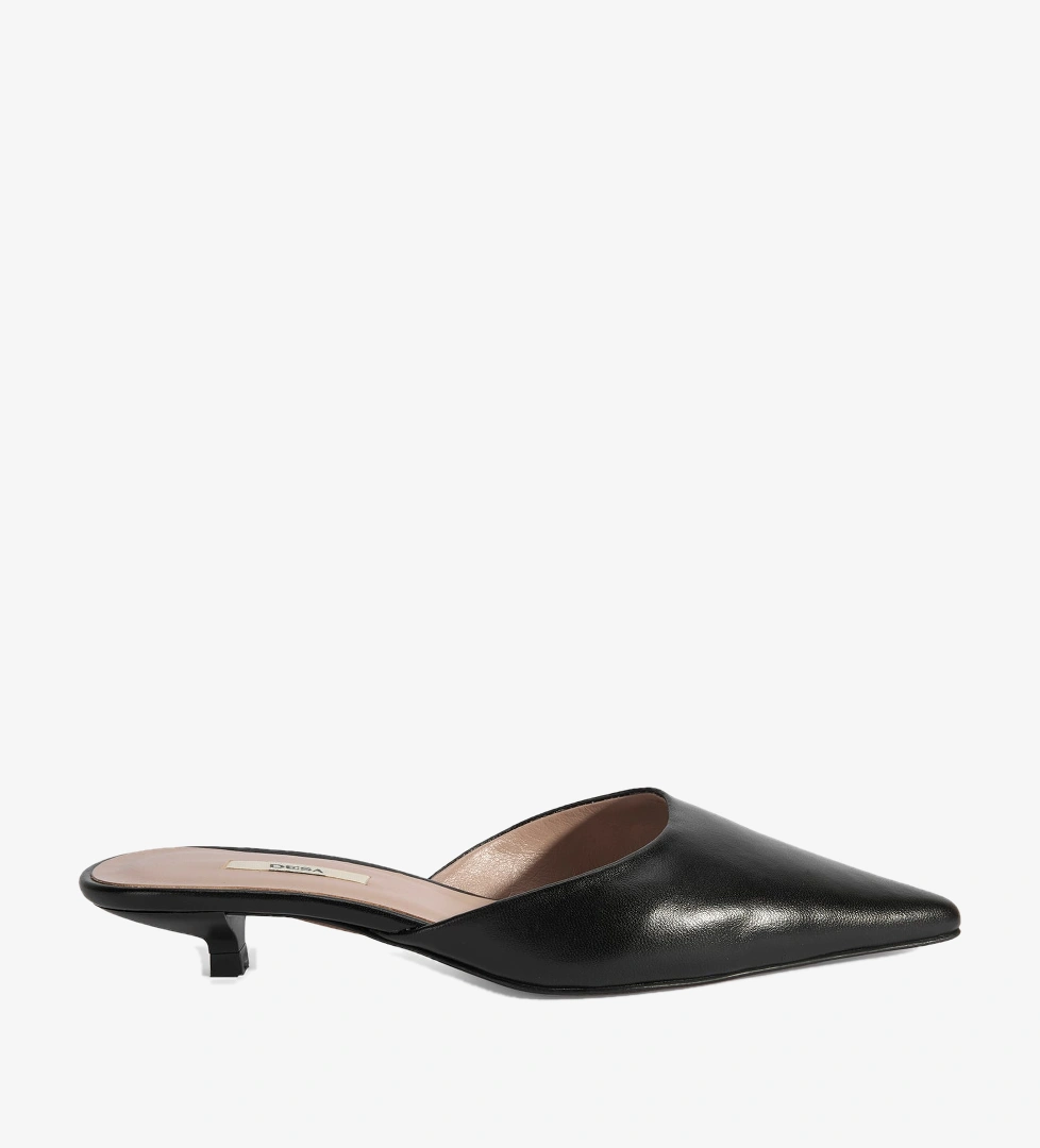 Desa Beyaz Desa Deri Kadın Topuklu Terlik