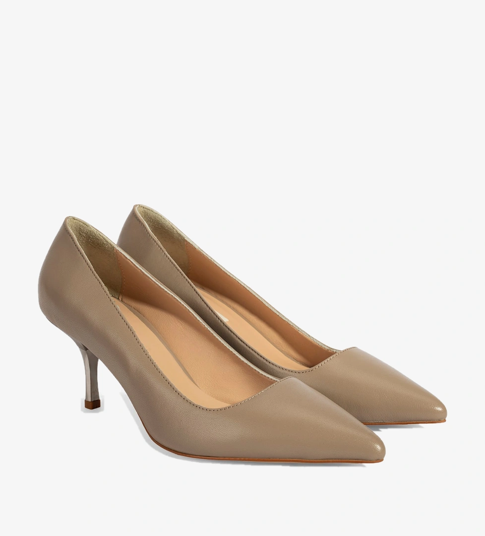 Desa Kahverengi Desa Deri Kadın Stiletto