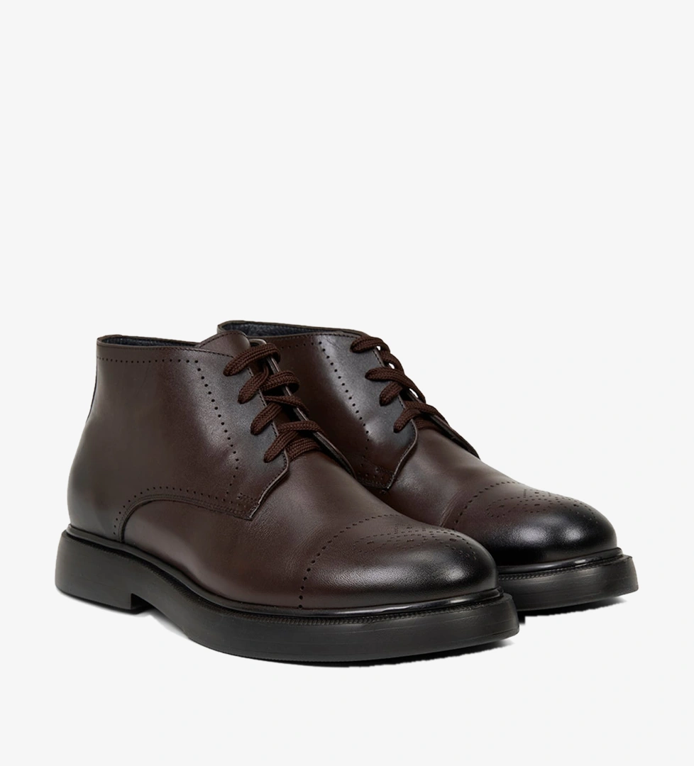 Desa Siyah Desa Bağcıklı Erkek Deri Bot