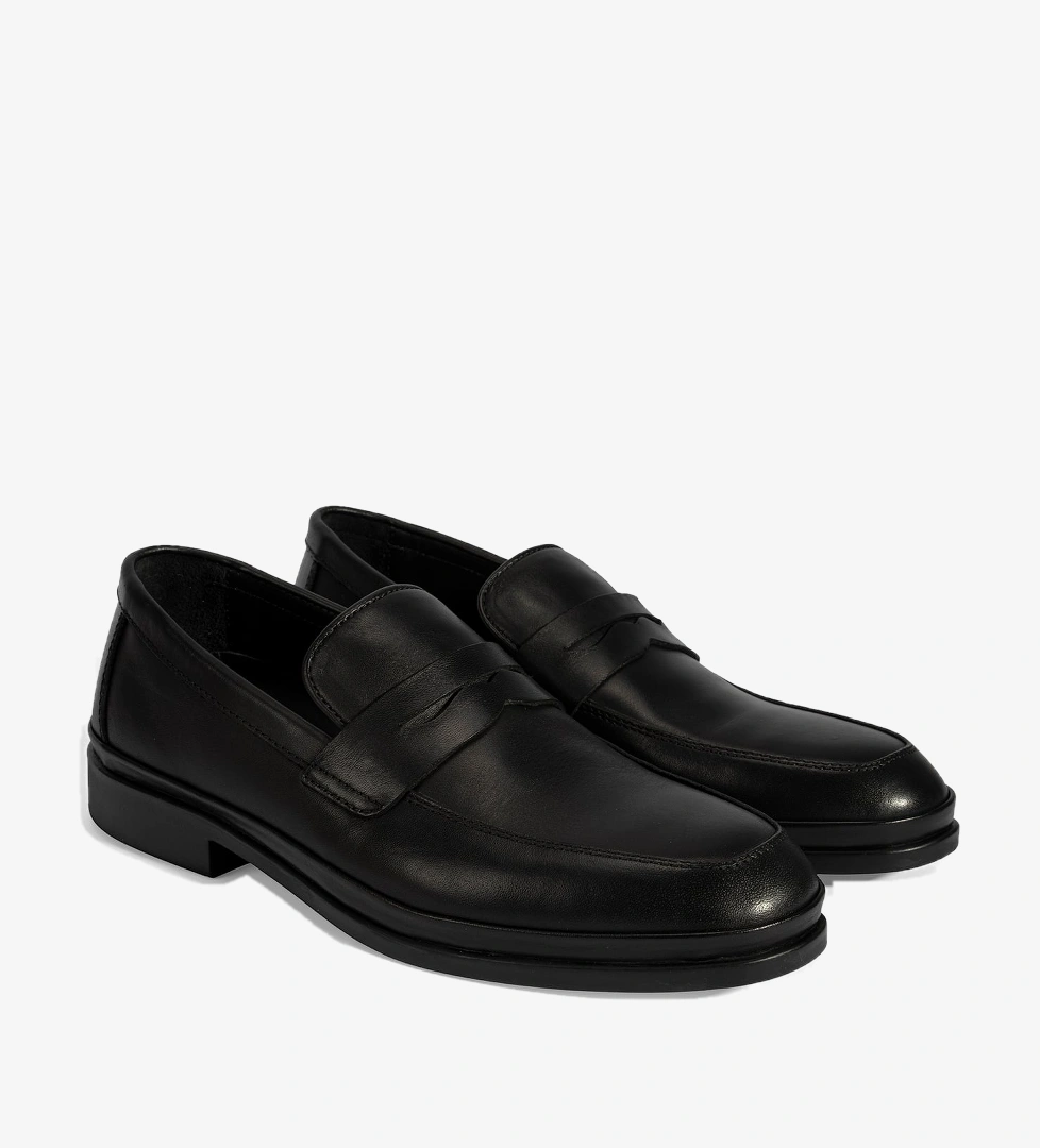 Erkek Siyah DesaComfort Deri Loafer