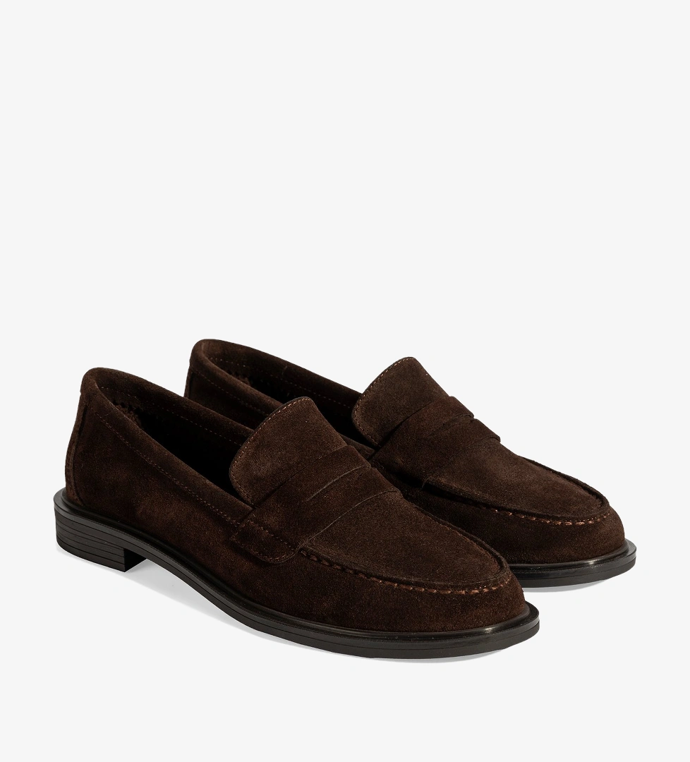 Kadın Kahve Süet Loafer