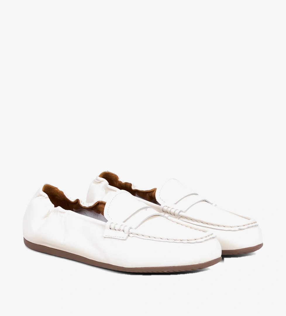 Desa Kahverengi Desa Slip Kadın Slip-On Deri Loafer