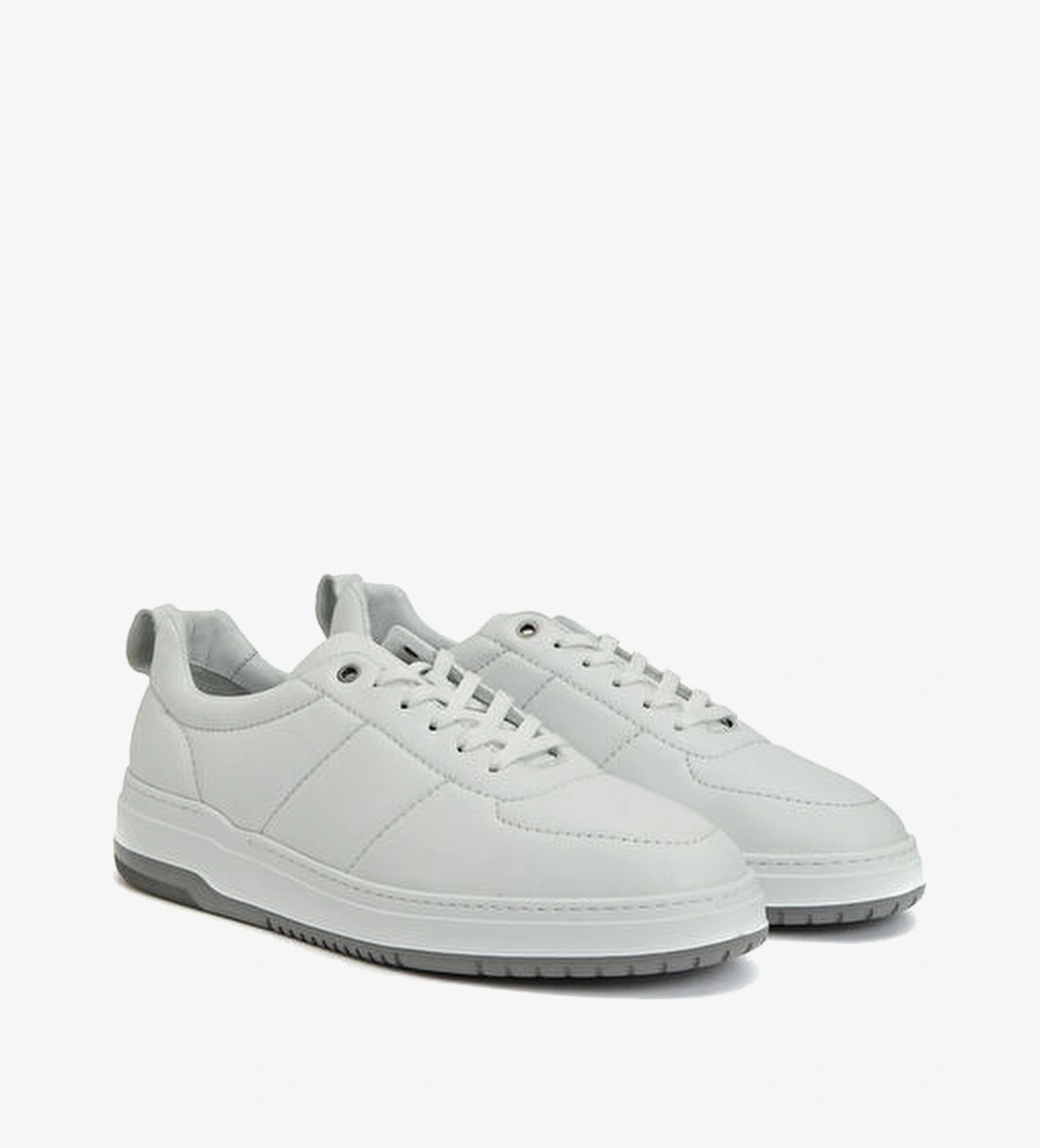 Beyaz Erkek Deri Sneaker