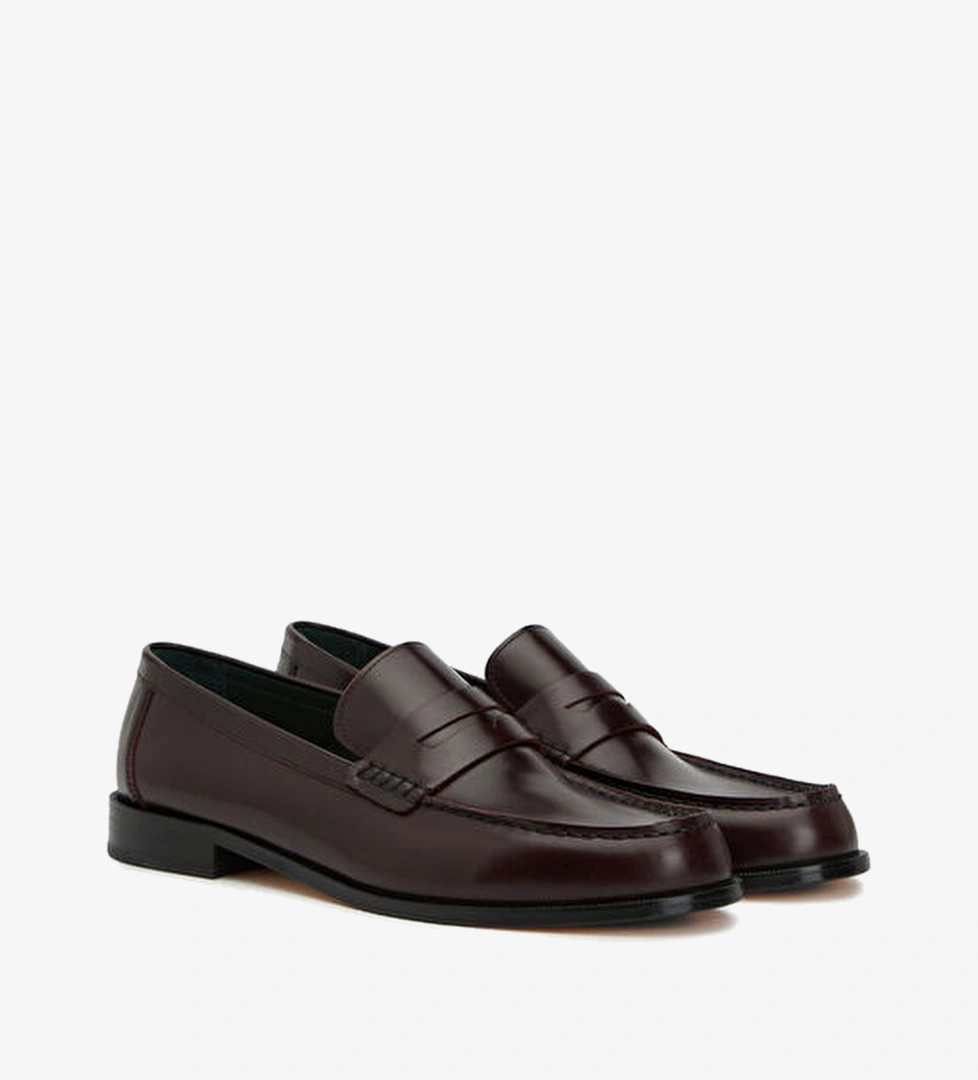 Bordo Günlük Rahat Erkek Deri Loafer