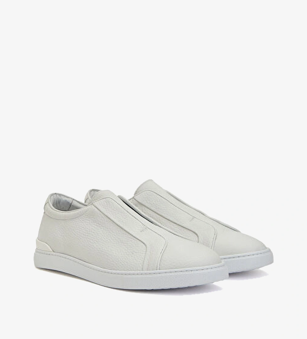 Beyaz Erkek Günlük Rahat Deri Sneaker