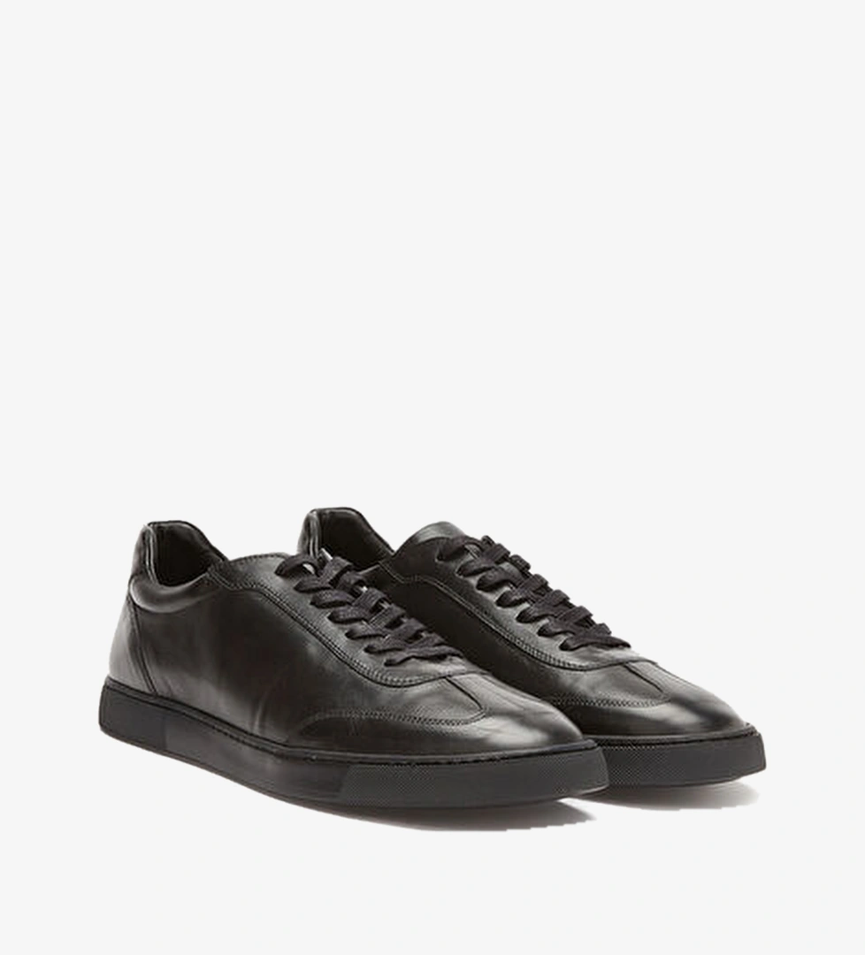 Siyah Erkek Günlük Rahat Deri Sneaker