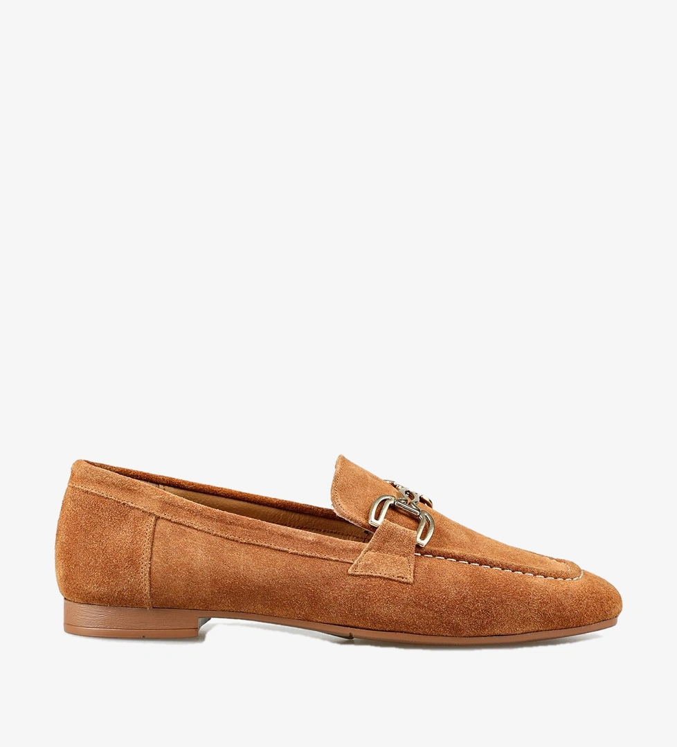 Camel Deri Kadın Loafer