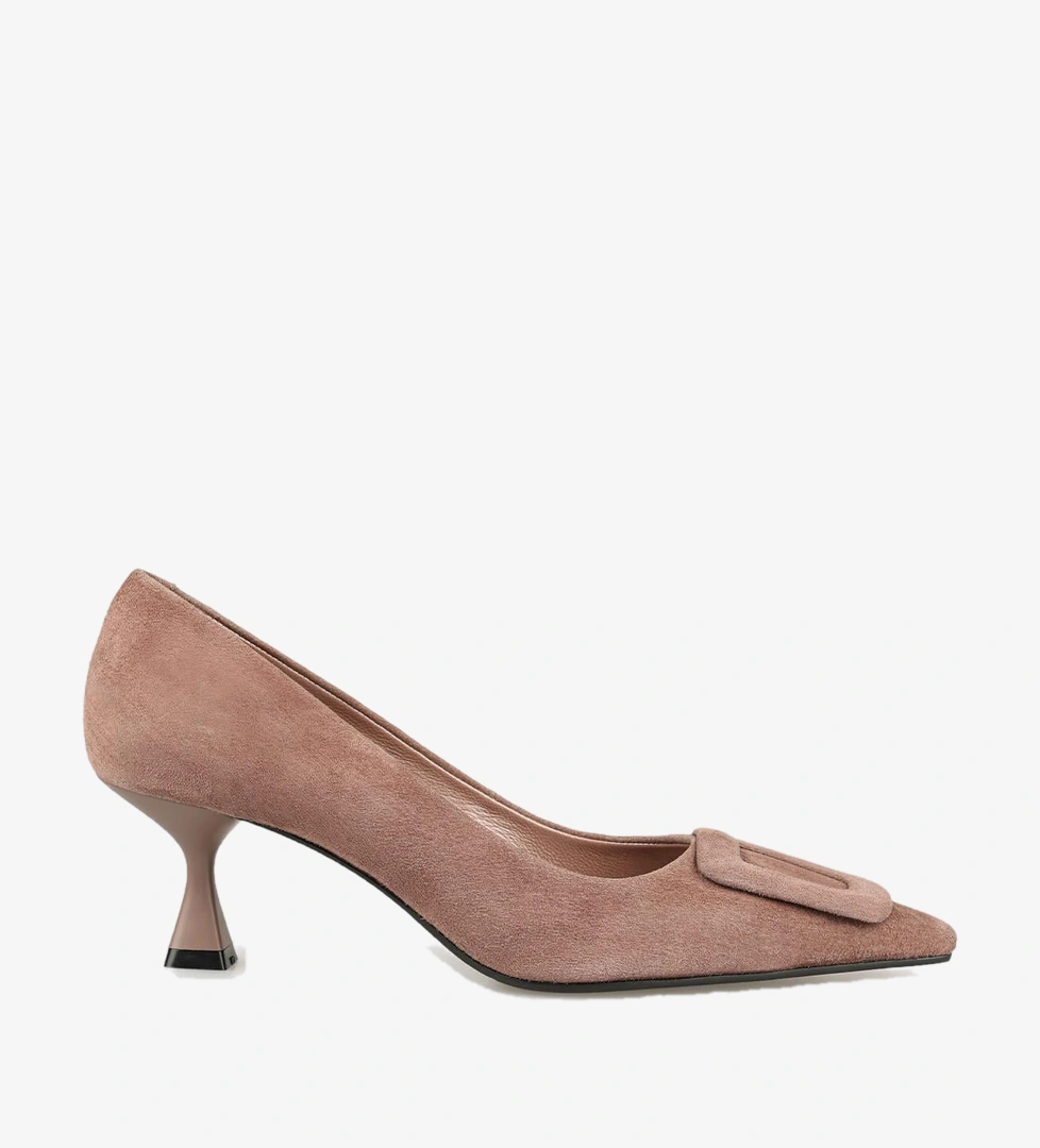 Vizon Deri Kadın Stiletto