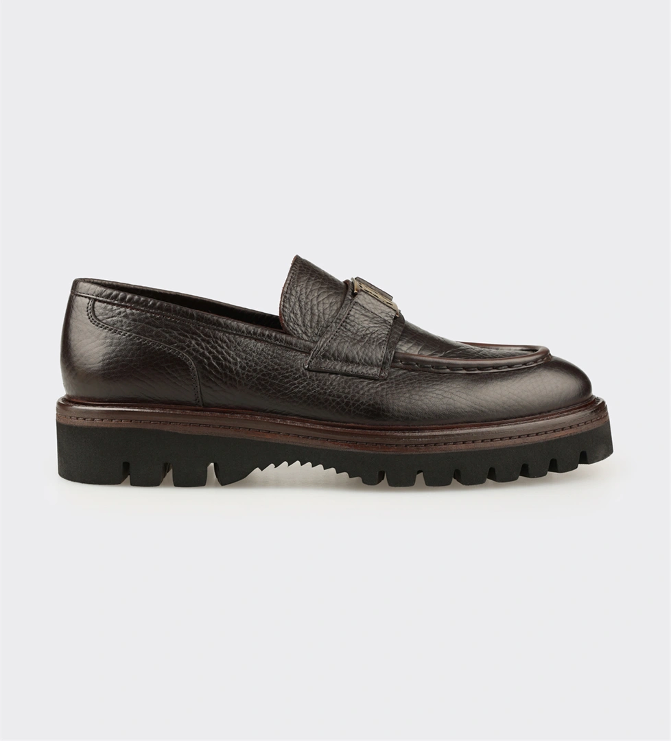 Kahve Deri Erkek Klasik Loafer