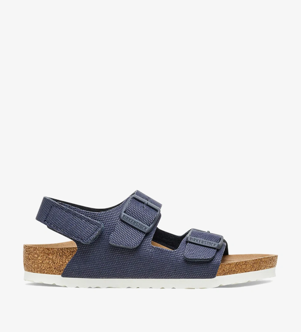 Birkenstock Milano Tex Canvas Vegan Çocuk Lacivert Sandalet - Görsel 1