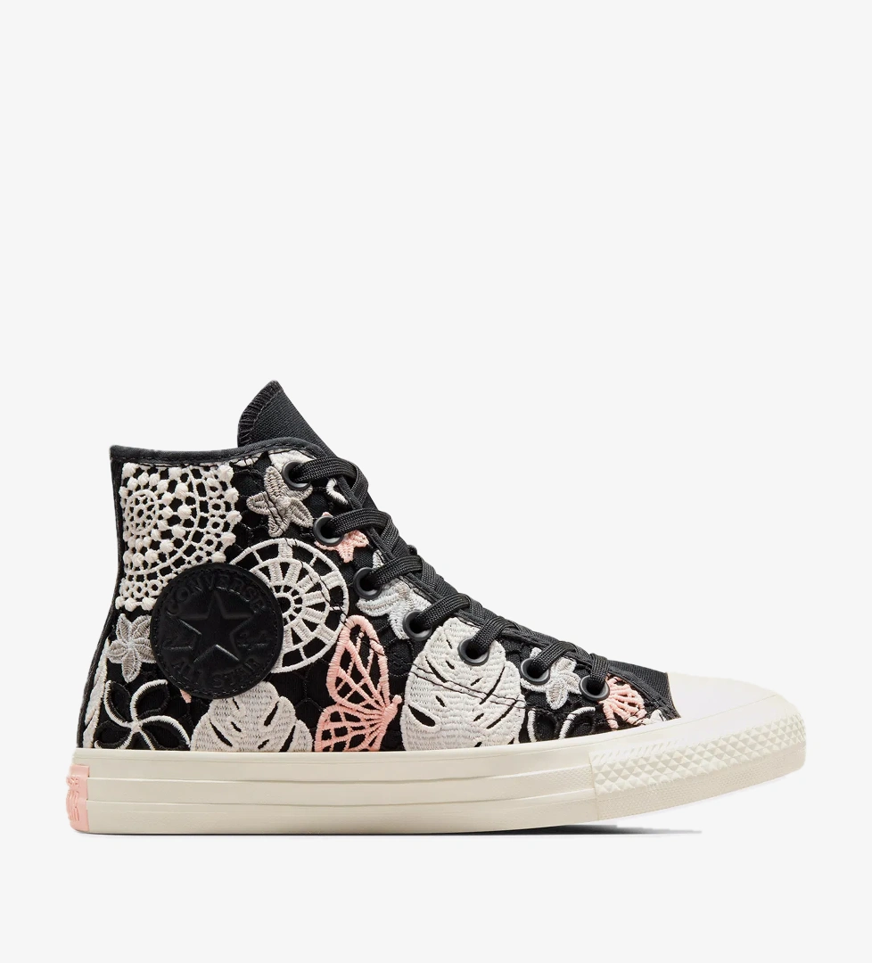 Converse Chuck Taylor All Star Butterflies Unisex Siyah Sneaker - Görsel 1