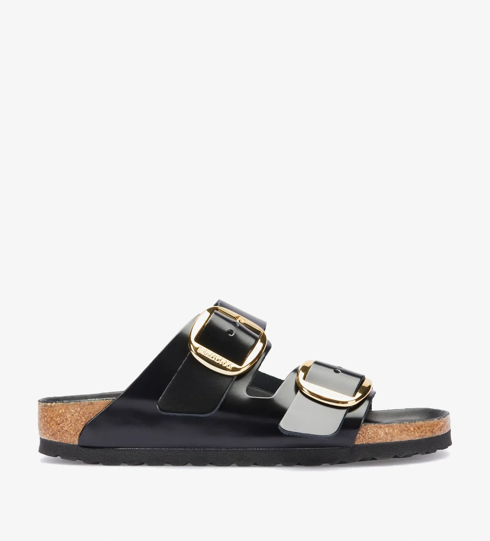 Birkenstock Arizona Big Buckle Nl High Shine Kadın Siyah Terlik - Görsel 1