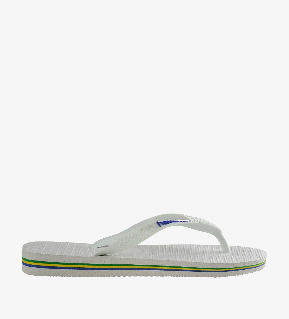 Havaianas Brasil Logo Unisex Beyaz Terlik - Görsel 1