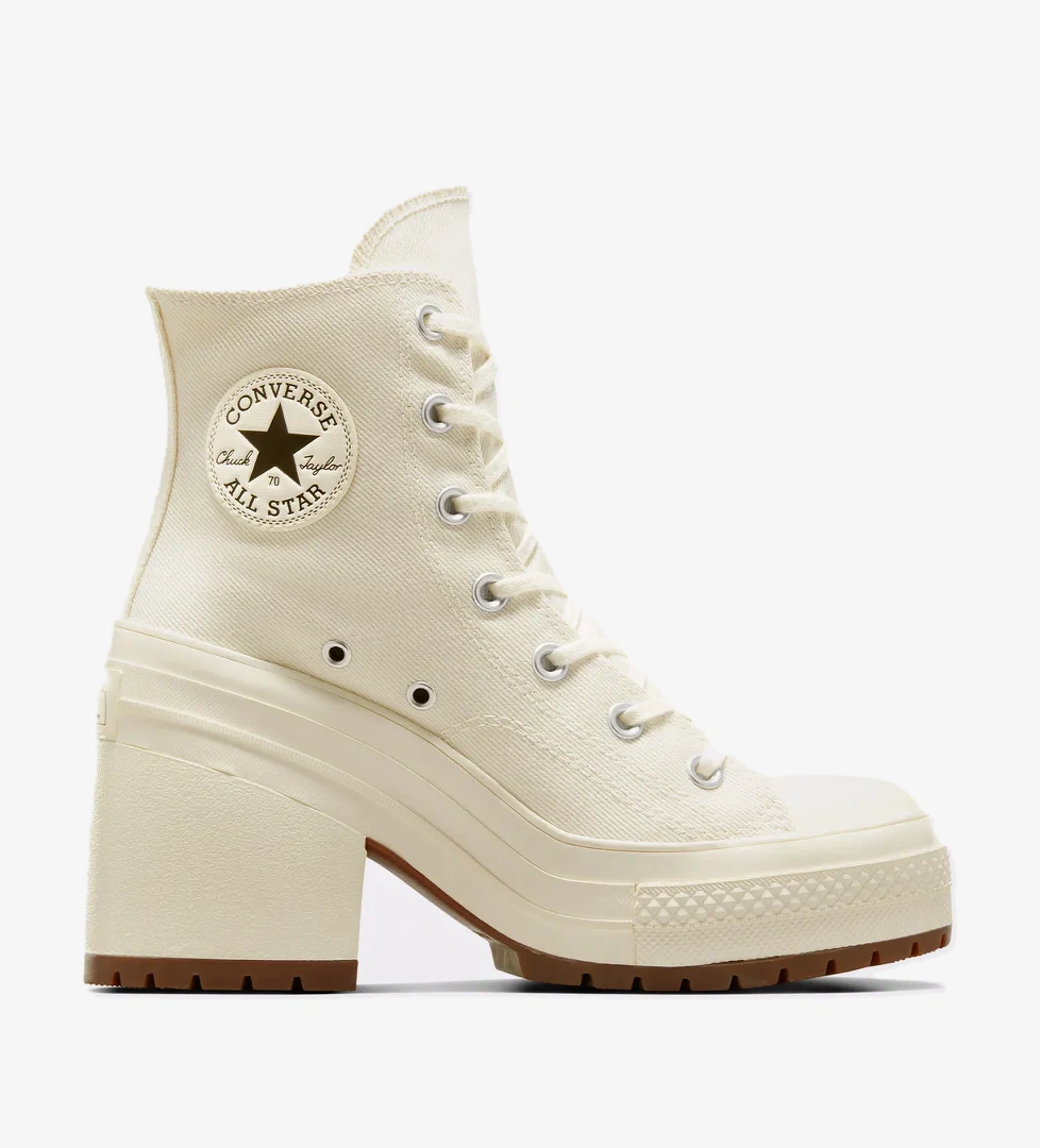 Converse Chuck 70 De Luxe Heel Unisex Krem Sneaker - Görsel 1