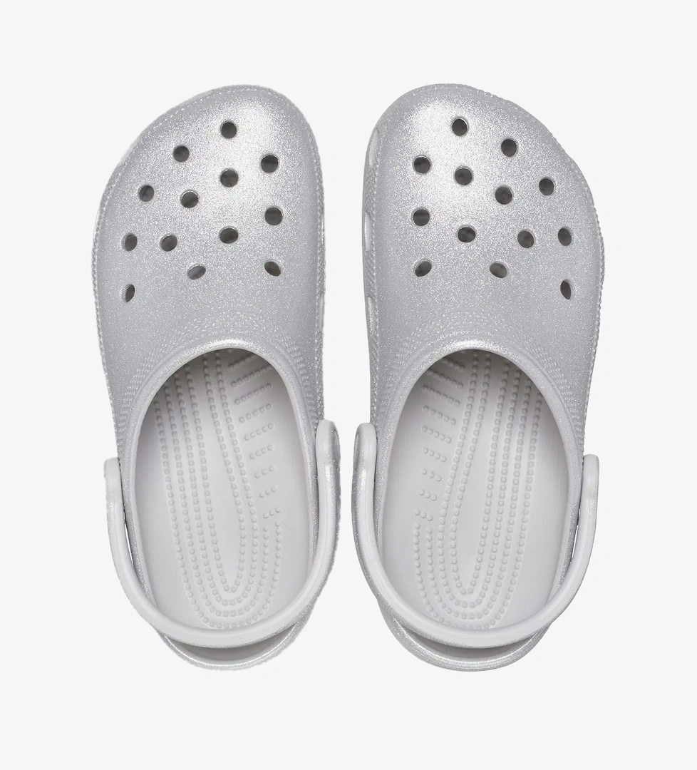 Crocs Crocs Classic Glitter Kadın Gri Terlik model görseli