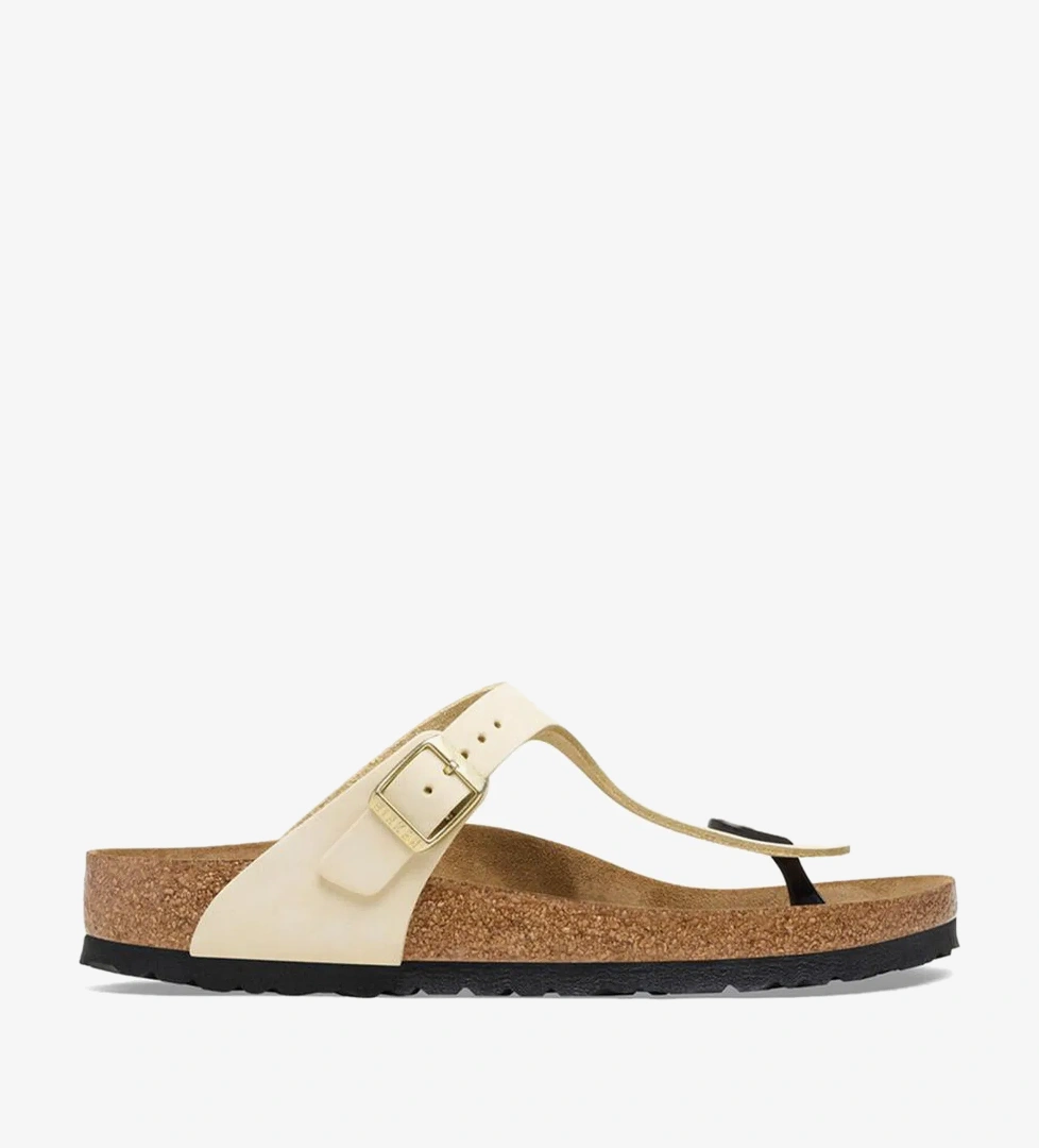 Birkenstock Gizeh Nu Kadın Krem Rengi Terlik - Görsel 1