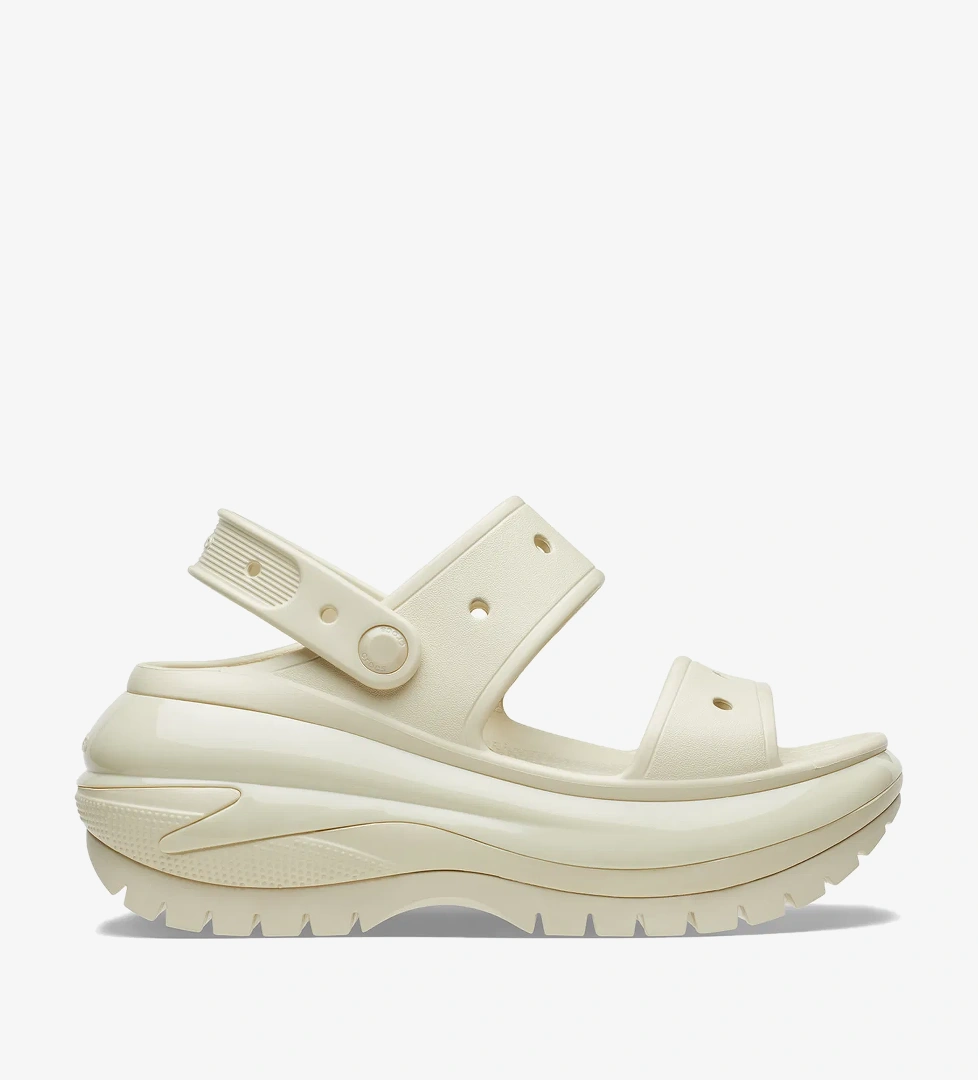 Crocs Classic Mega Crush Kadın Krem Sandalet - Görsel 1