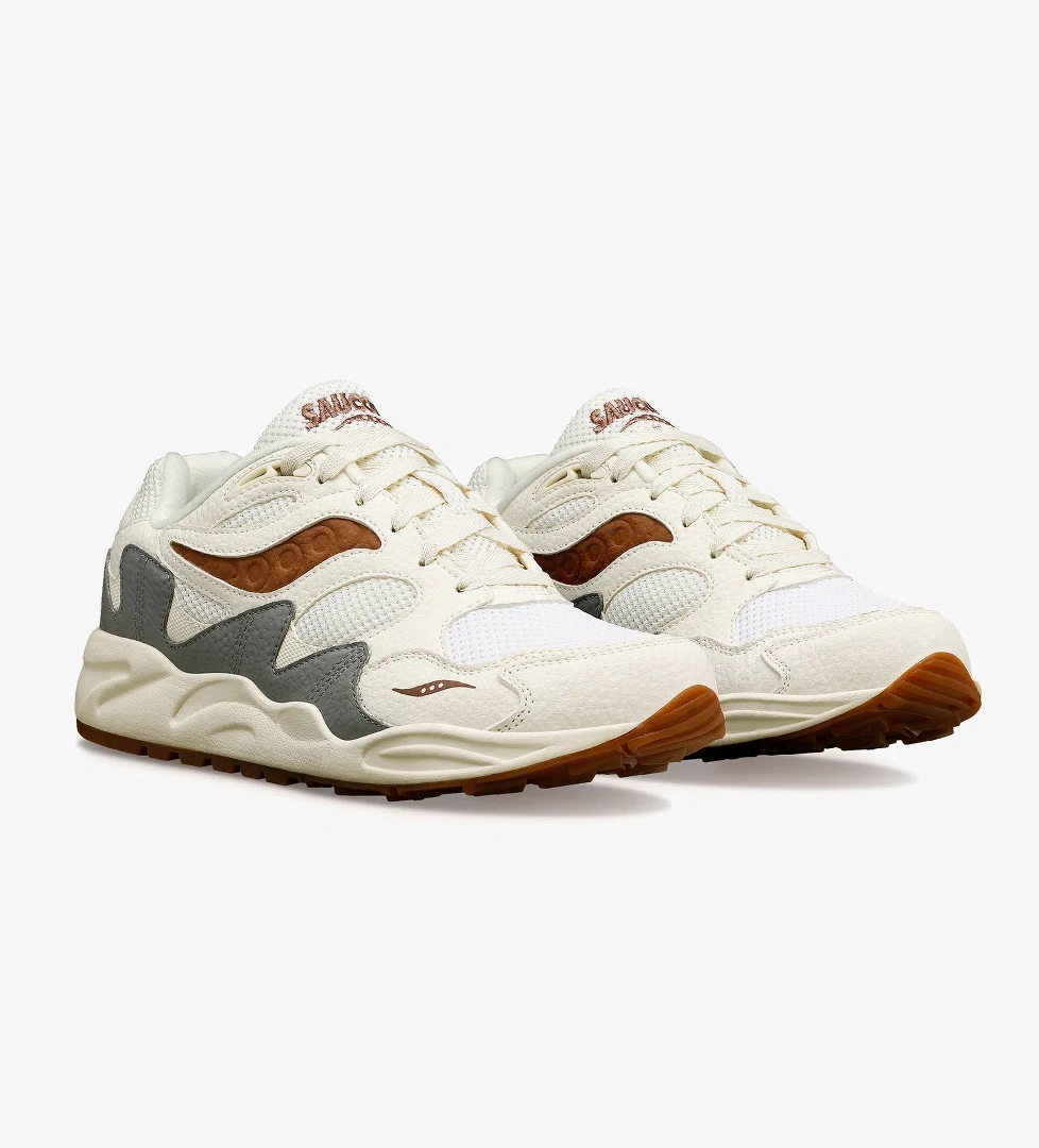 Saucony Grid Shadow 2 Unisex Beyaz Spor Ayakkabı - Görsel 1