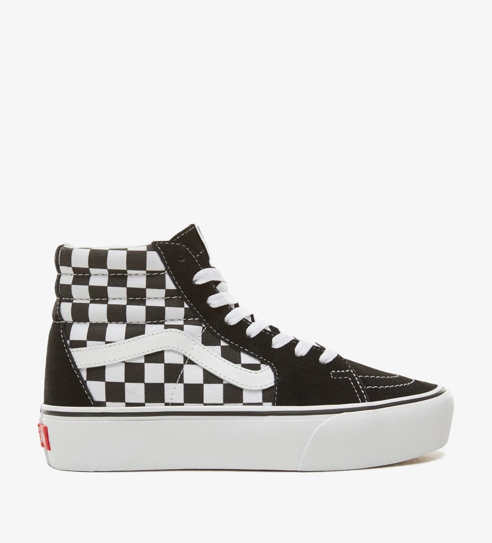 Vans Vans Checkerboard Sk8-HI Platform 2.0 Siyah - Beyaz Kadın Sneaker model görseli